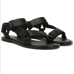 Vince Parks Black Leather Sandals